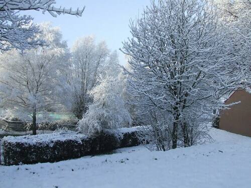 Kerst tuin landschap